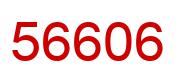 Number 56606 red image