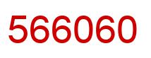 Number 566060 red image