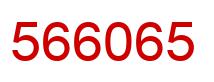 Number 566065 red image