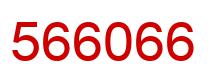 Number 566066 red image