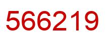 Number 566219 red image