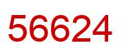 Number 56624 red image