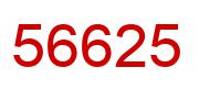 Number 56625 red image