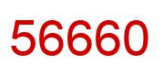 Number 56660 red image