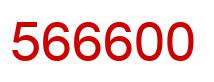Number 566600 red image
