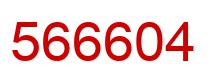 Number 566604 red image