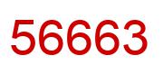 Number 56663 red image