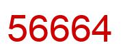 Number 56664 red image