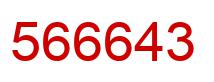 Number 566643 red image