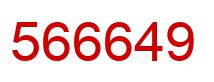 Number 566649 red image