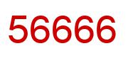 Number 56666 red image