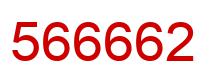Number 566662 red image