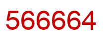 Number 566664 red image