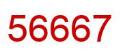 Number 56667 red image
