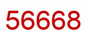 Number 56668 red image
