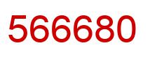 Number 566680 red image