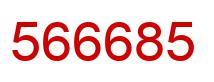 Number 566685 red image