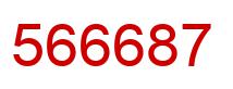 Number 566687 red image