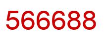 Number 566688 red image