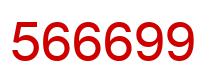 Number 566699 red image