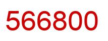 Number 566800 red image