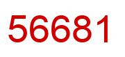 Number 56681 red image