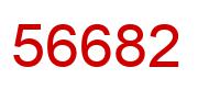 Number 56682 red image