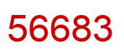Number 56683 red image