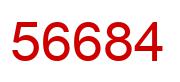 Number 56684 red image