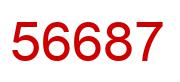 Number 56687 red image