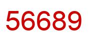 Number 56689 red image