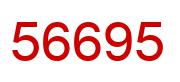 Number 56695 red image