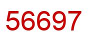 Number 56697 red image