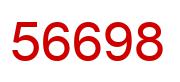 Number 56698 red image