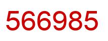 Number 566985 red image