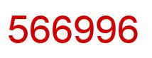 Number 566996 red image