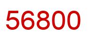 Number 56800 red image