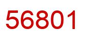 Number 56801 red image