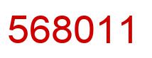 Number 568011 red image