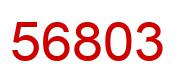 Number 56803 red image