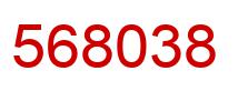 Number 568038 red image