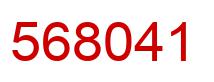 Number 568041 red image