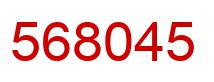 Number 568045 red image