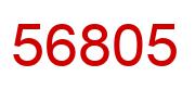 Number 56805 red image
