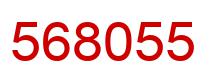 Number 568055 red image