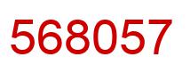 Number 568057 red image