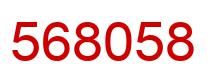 Number 568058 red image