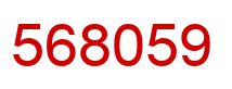 Number 568059 red image