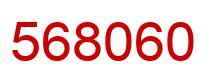 Number 568060 red image