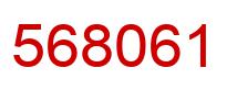 Number 568061 red image